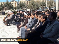 حضور سرپرست و تعدادی از کارکنان  پردیس های استان در مراسم غباررویی مزار گمنام  شهدای          دانشگاه ایلام  2