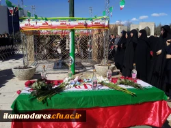 حضور سرپرست و تعدادی از کارکنان  پردیس های استان در مراسم غباررویی مزار گمنام  شهدای          دانشگاه ایلام  4