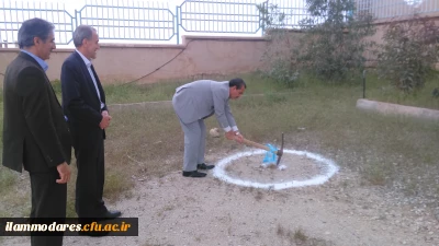 کلنگ زنی مخزن آب صد متر مکعبی