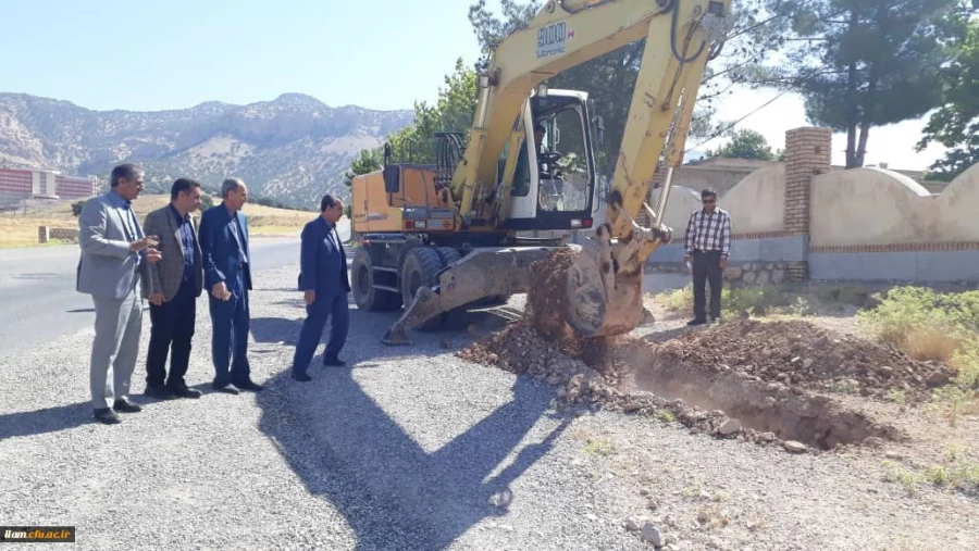 شروع عملیات پروژه آب رسانی به پردیس شهید مدرس دانشگاه فرهنگیان استان ایلام بعد از گذشت بیش از سه دهه 4