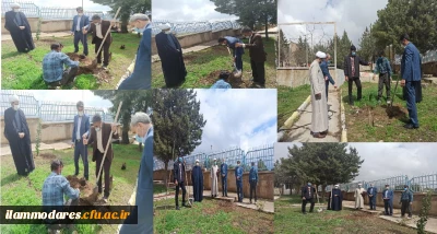 کاشت نهال با نامگذاری  شهدای گرانقدر دانشجو معلم دانشگاه