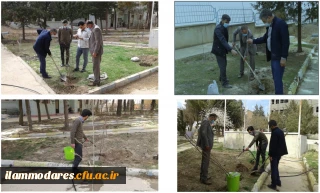 حضور اعضای کانون همیاران سلامت در روز درخت کاری و هفته منابع طبیعی