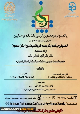 برگزاری یکصد و نود و هفتمین کرسی ترویجی با عنوان 